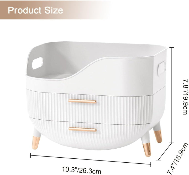 Makeup-Organizer mit Schubladen, Grosse Kosmetik-Aufbewahrung für Schminktisch, Kosmetik-Vitrine mit