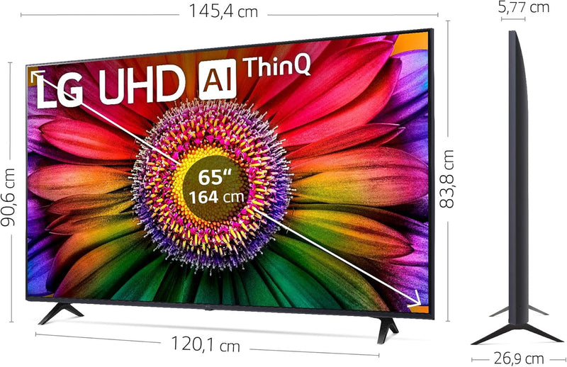 LG 65UR80006LJ 165 cm (65 Zoll) UHD Fernseher (Active HDR, 60 Hz, Smart TV) [Modelljahr 2023] 2023 6