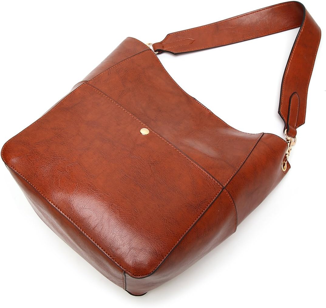 Molodo Damen-Handtasche, PU-Leder, Eimer, Geldbörse und Handtaschen, mittelgrosse Umhängetasche, Hob