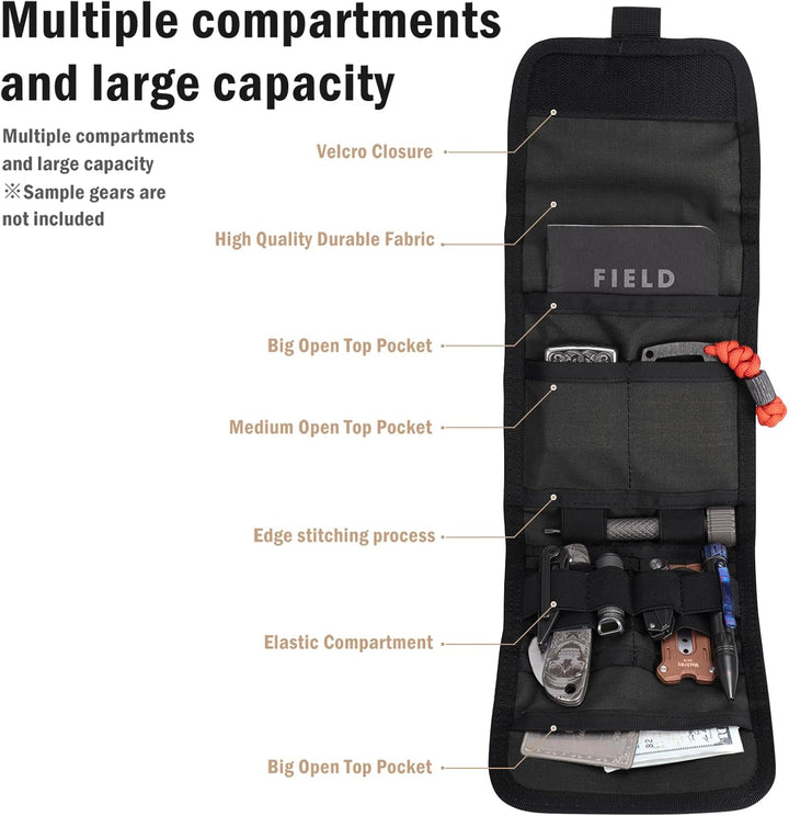 VIPERADE VE12 Taktische Falttasche, Molle Werkzeugtasche, dreifach gefaltete Werkzeugtasche, nützlic