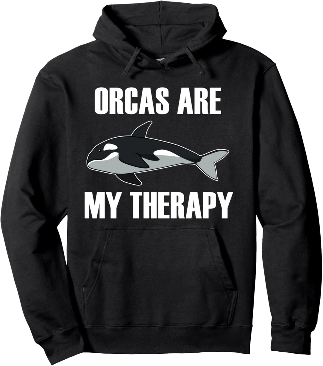 Orcas sind meine Therapie Funny Saying Ocean Pullover Hoodie