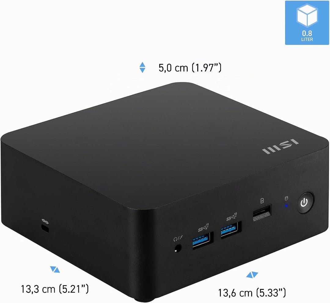 MSI Cubi NUC 1MG-212DE - Intel Core 5 Prozessor 120U, 8GB DDR5, 512GB M.2 SSD, USB 10Gbps Typ A Ansc