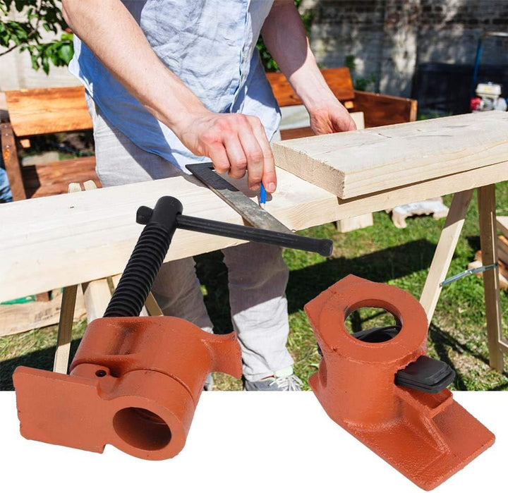 4 Stück Rohr Schraubzwingen mit Hülse, 1/2 Zoll Rohrzwingen Rohrschelle Schraubstock Holzbearbeitung