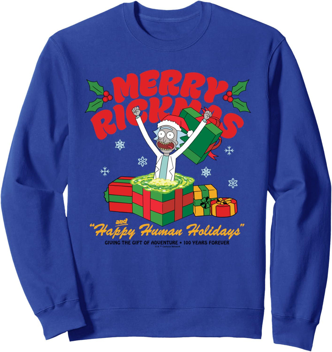 Rick and Morty Christmas Merry Rickmas Presents Sweatshirt