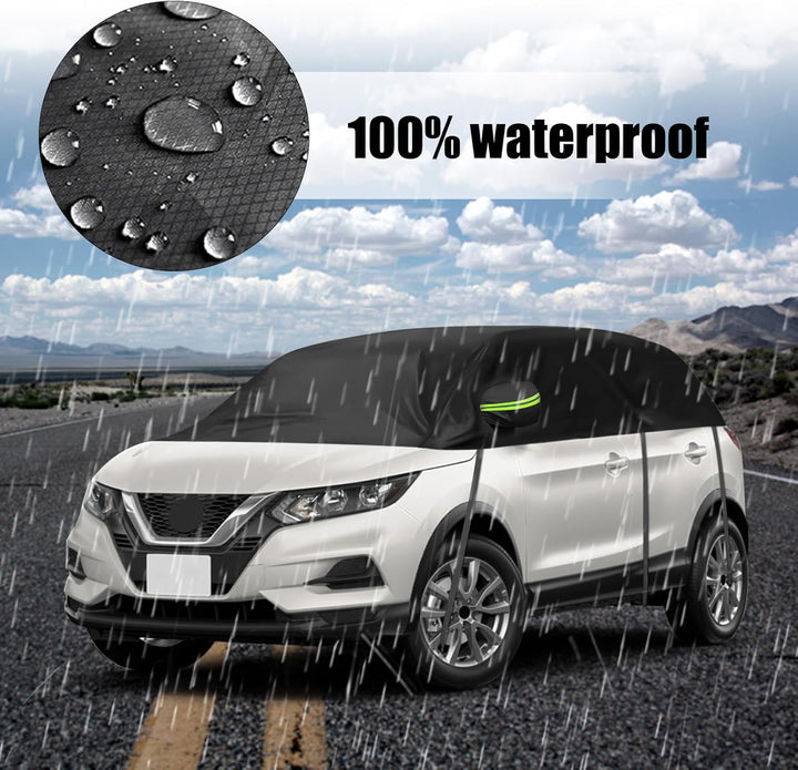 Halbe Autoabdeckung Ersatz für Nissan Qashqai 2013-2024, Halbgarage, Upgrade Verdickter Stoff Allwet