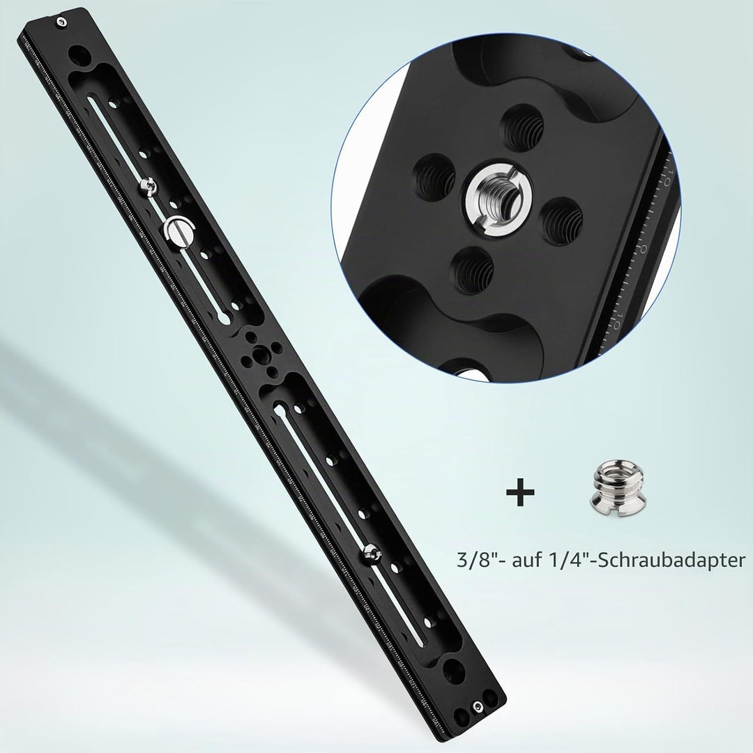 Haoge HQR-400 400 mm Mehrzweck-Schnellwechselplatte für Kamerastativ, Kugelkopf, Klemme für Arca Swi