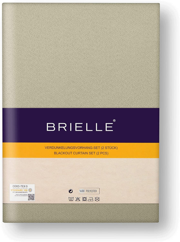 Brielle Premium-Verdunkelungsvorhänge - Blickdicht vorhänge mit Ösen, schalldämpfend - für Wohnzimme