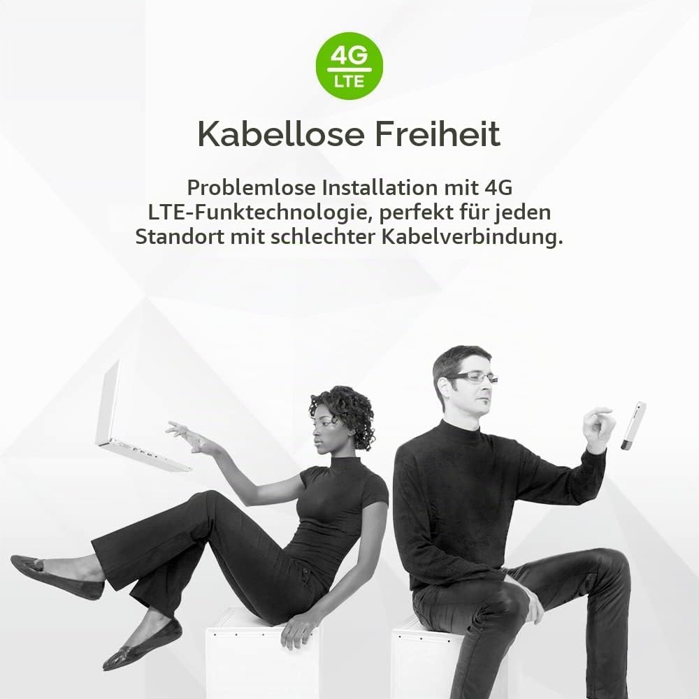 Zyxel 4G LTE-A Indoor WLAN-Router | Dual-Band WLAN-Sharing für 64 Geräte | Unterstützt VoIP/Volte |