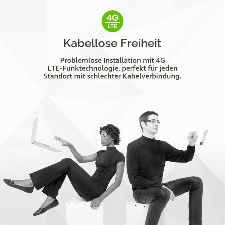 Zyxel 4G LTE-A Indoor WLAN-Router | Dual-Band WLAN-Sharing für 64 Geräte | Unterstützt VoIP/Volte |
