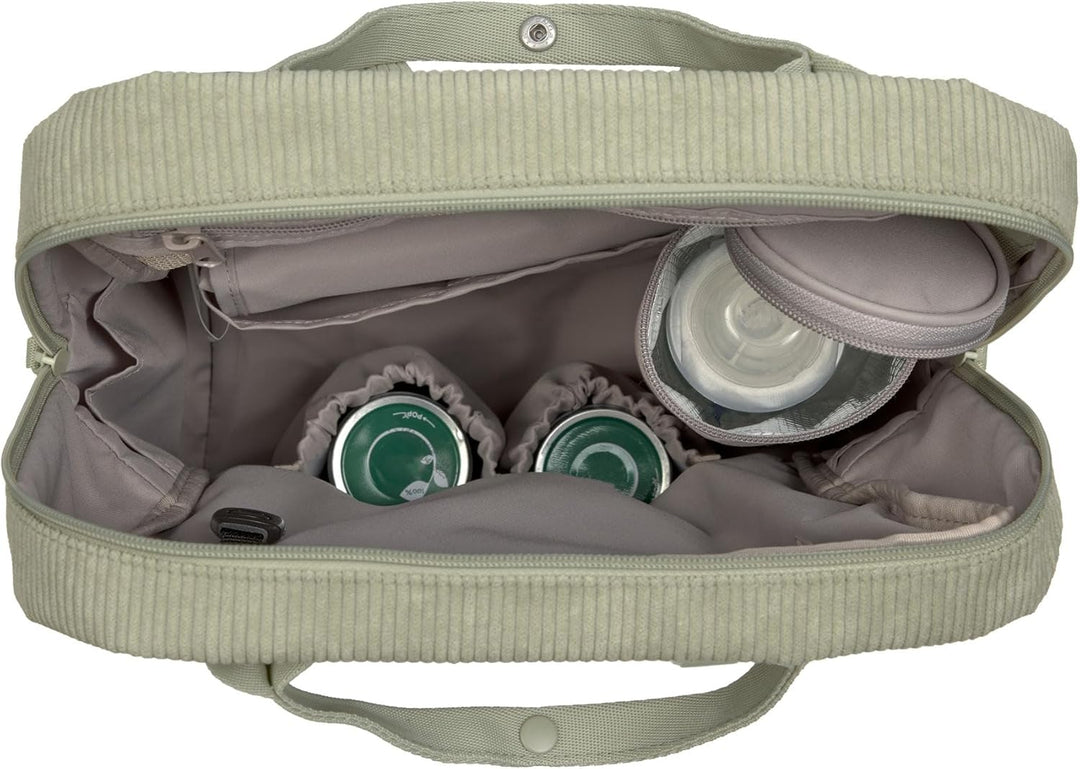 LÄSSIG Baby Wickelrucksack Wickeltasche Rucksack mit Wickelunterlage, Kinderwagenbefestigung, Flasch