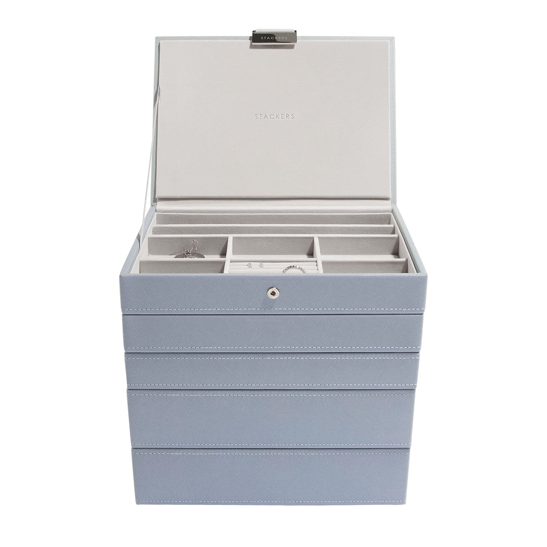 Stackers Altblau Klassisch Schmuckschatulle - 5 Dusky Blue, Dusky Blue