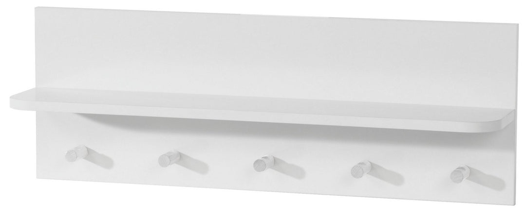 roba Wandgarderobe 'Maren', 1 Ablage, 5 Haken weiss, für Diele / Bad oder Garderobe im Kinderzimmer