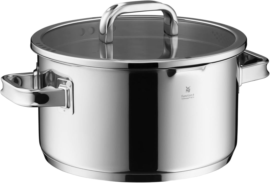 WMF Function 4 Advanced Kochtopf gross 24cm, Glasdeckel, Fleischtopf Induktion 5,7l, Cromargan Edels