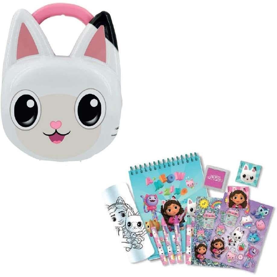Gabby's Dollhouse 3D-Schreibwaren-Set – Meerjungfrau Katze Aktentasche mit Malbuch, Buntstiften, Ble