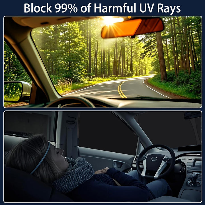 ZATOOTO Sonnenschutz für VW T5 T6 Frontscheibe &amp; Seitenfenster, Magnetisch | 3 Stück, Thermomatte VW