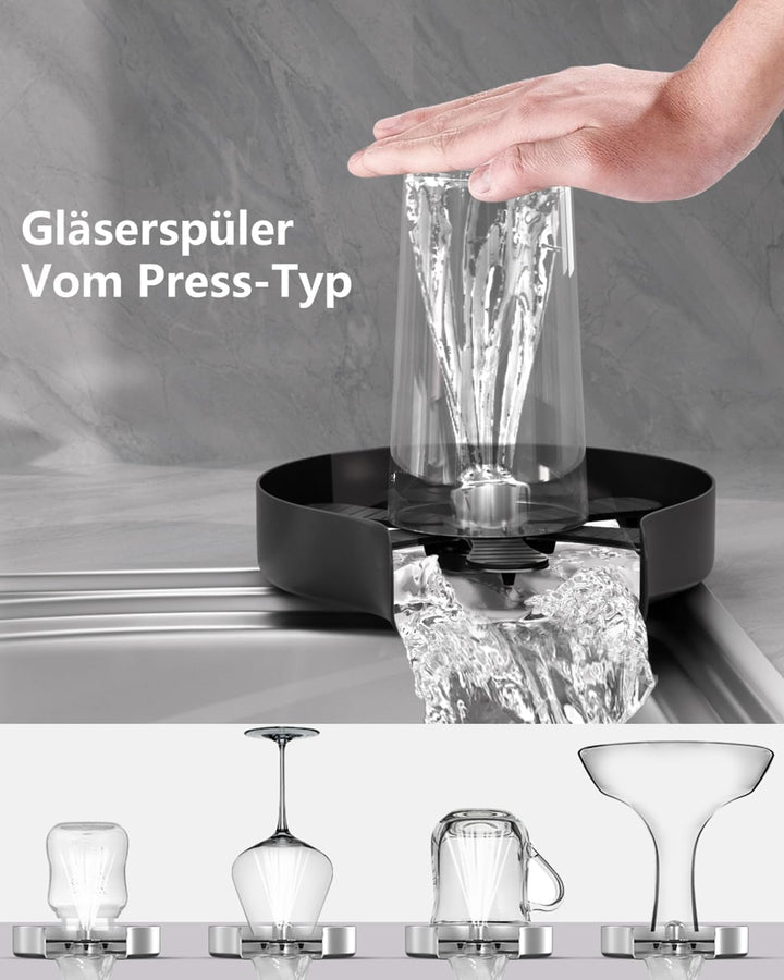 GlasspüLer, Aicoya GlasspüLer füR SpüLbecken, Edelstahl GlasspüLer, FlaschenspüLer füR KüChenspüLe,
