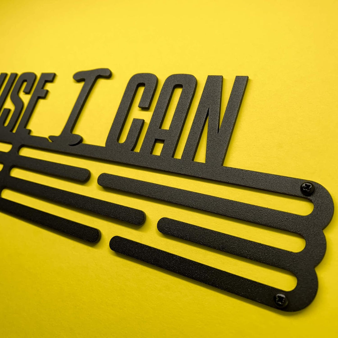 United Medals Because I CAN Medaillenhalter Stahl | Medaillen Aufhänger | Medal Hanger Holder Displa