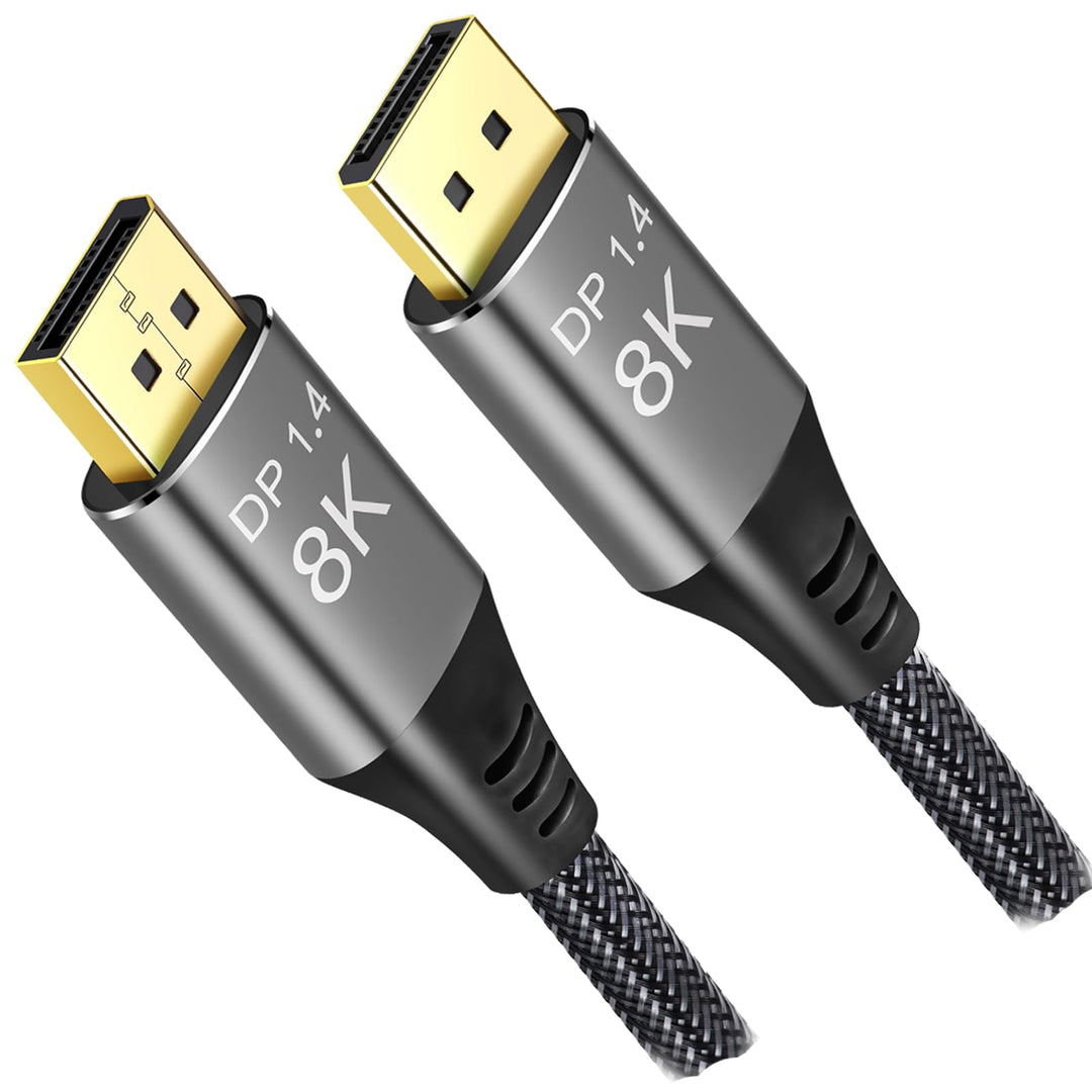 DisplayPort 1.4 Kabel 10m UHD Highspeed 32,4 Gbit/s unterstützt 4K@144Hz, 8K@60Hz, HBR3, HDR kompati