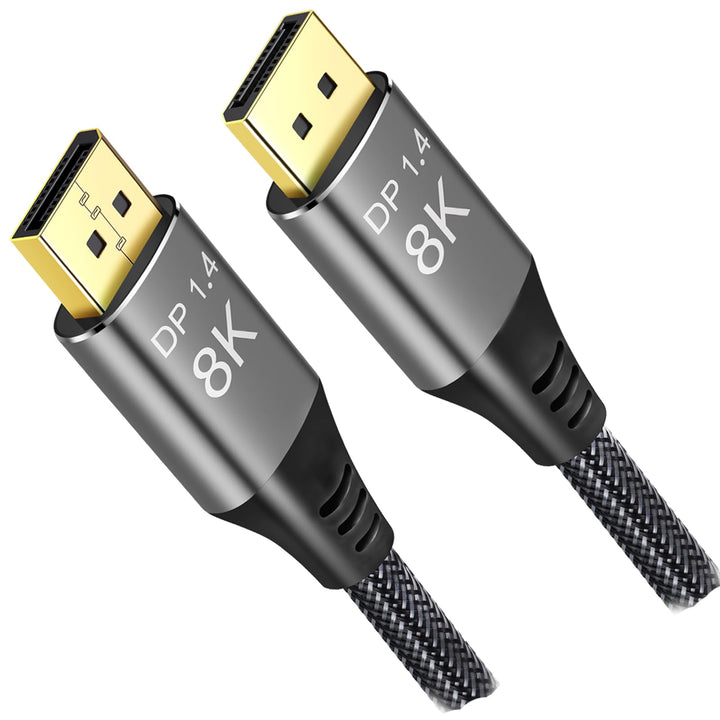 DisplayPort 1.4 Kabel 10m UHD Highspeed 32,4 Gbit/s unterstützt 4K@144Hz, 8K@60Hz, HBR3, HDR kompati