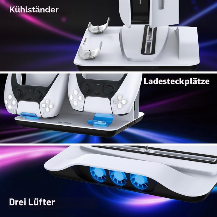 EgoGear - SCC5 Premium-Lade-Kühlständer für Playstation 5