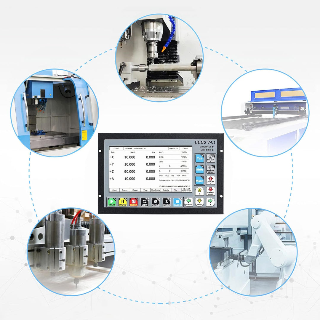 RATTMMOTOR 4-Achsen CNC Steuerung System,DDCS V4.1 CNC Offline Motion Controller PLC Mit 100PPR CNC