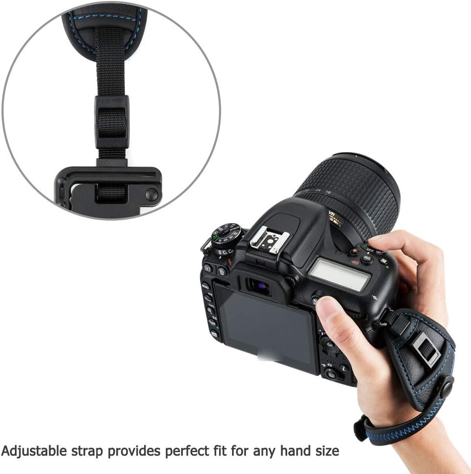 JJC Handschlaufe für DSLR Kamera Canon Nikon Olympus Sony Panasonic Pentax(mit U Typ Plate)