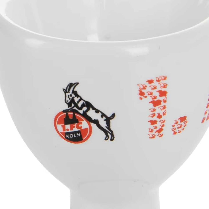 1. FC Köln Eierbecher - Schriftzug Piktogramme - 2er Set - Plus Lesezeichen I Love Köln