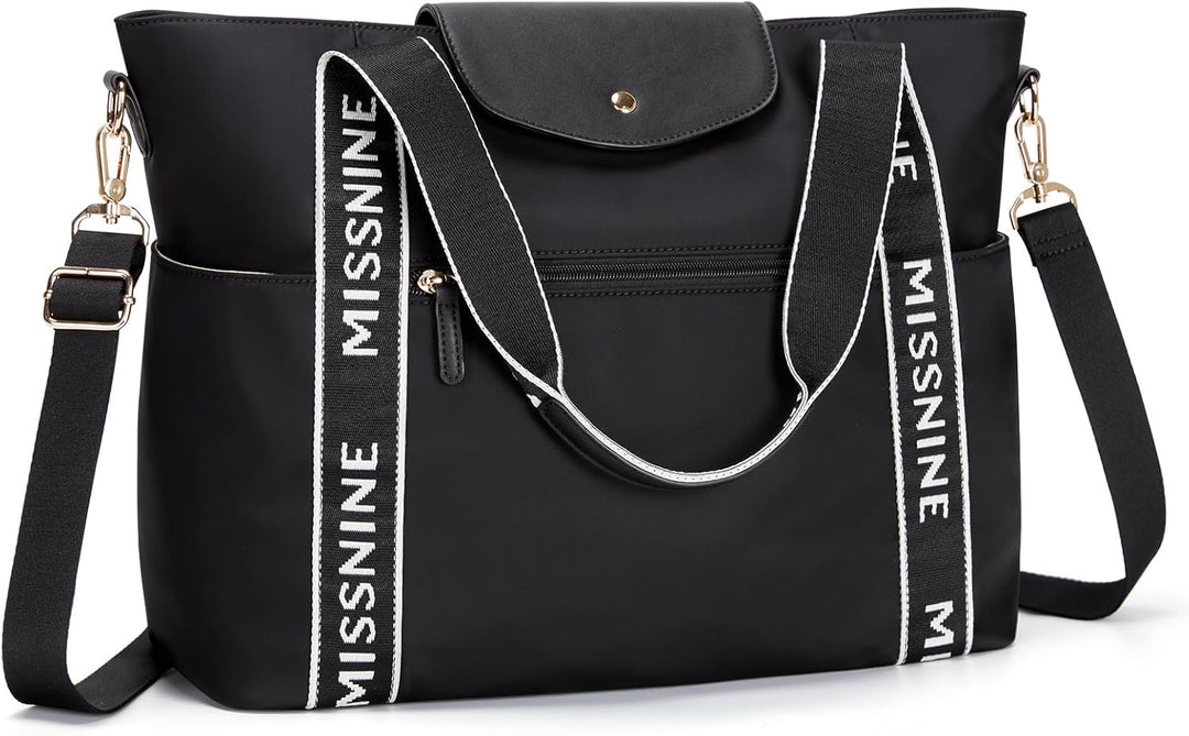 Missnine Handtasche Laptoptasche Damen 15,6-Zoll-Laptoptasche Tote Bag Leichte Arbeitstasche Shopper