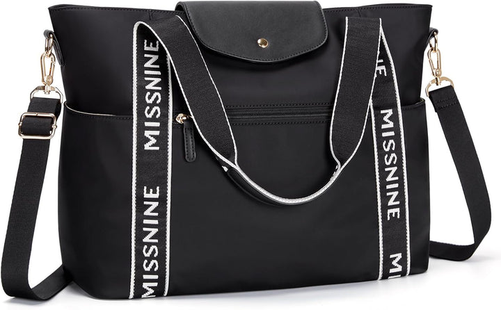 Missnine Handtasche Laptoptasche Damen 15,6-Zoll-Laptoptasche Tote Bag Leichte Arbeitstasche Shopper