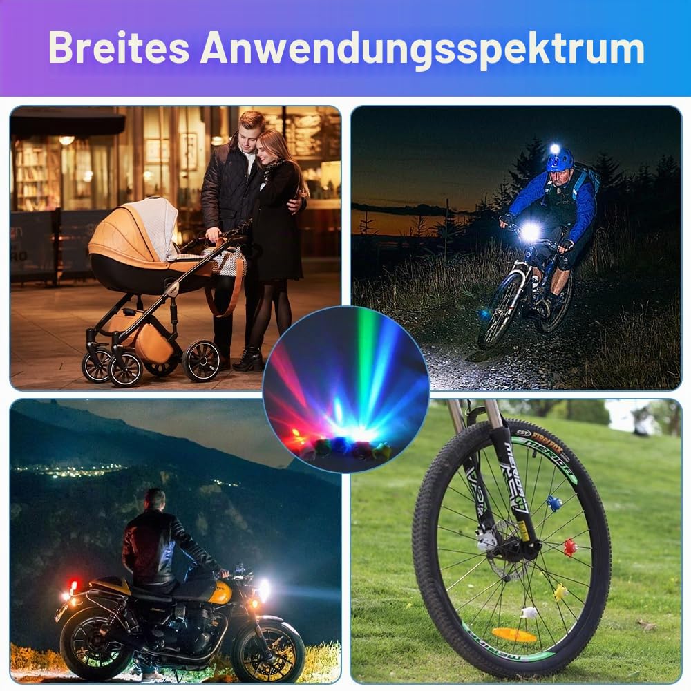 Mineup Kinderwagen Licht, 12 Stück wasserdichte Kinderwagenlicht Silikon, LED Silikonleuchten, LED K