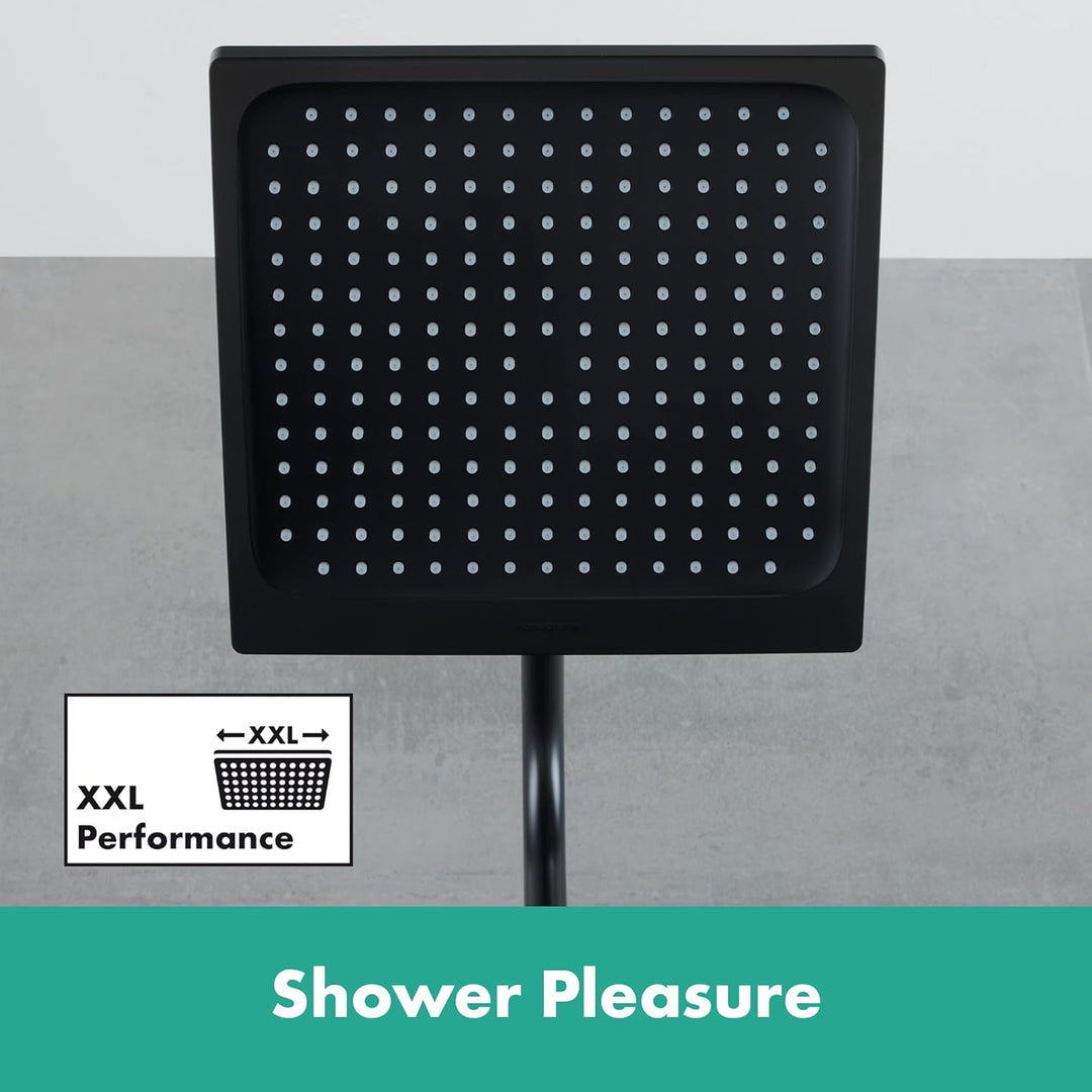 hansgrohe Duschkopf Crometta E, Kopfbrause Regendusche mit 1 Strahlart, Mattschwarz Mattschwarz ecki