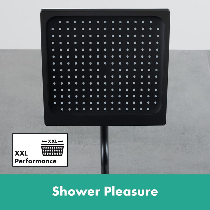 hansgrohe Duschkopf Crometta E, Kopfbrause Regendusche mit 1 Strahlart, Mattschwarz Mattschwarz ecki