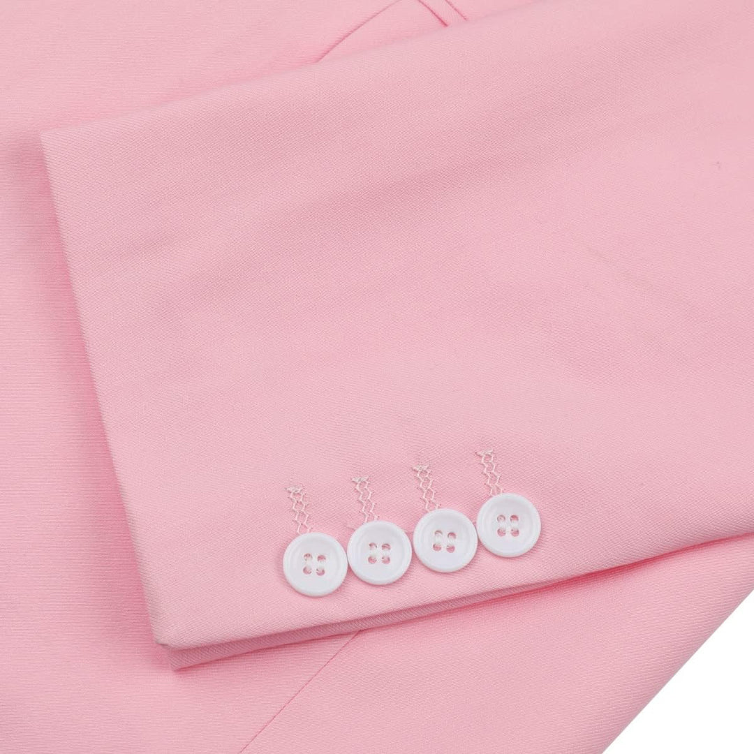 YOUTHUP Herren Sakko Slim Fit Anzugjacke für Business Hochzeit Eleganter 1 Knöpfen Blazer S Rosa, S