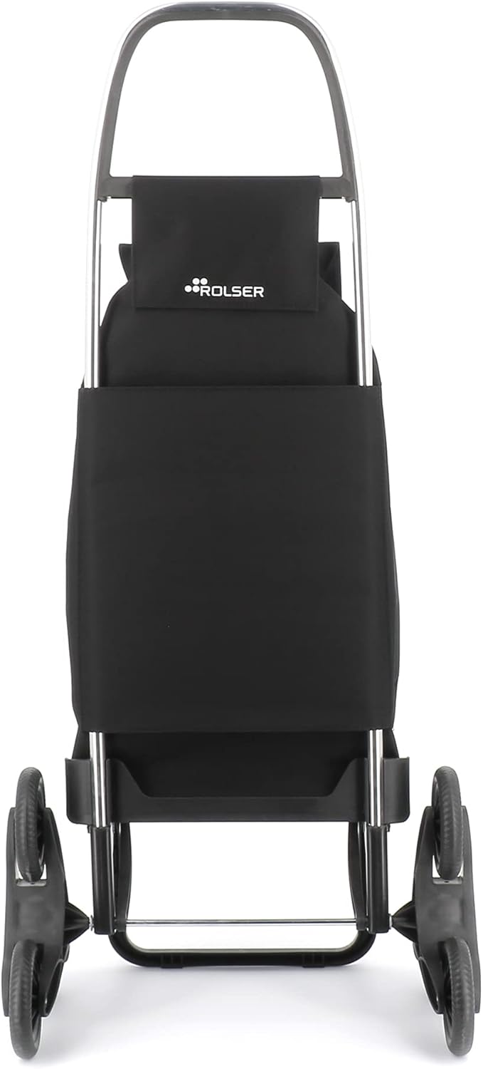 Einkaufstrolley Rolser Saquet LN 6 Räder Treppensteiger - Schwarz, Schwarz