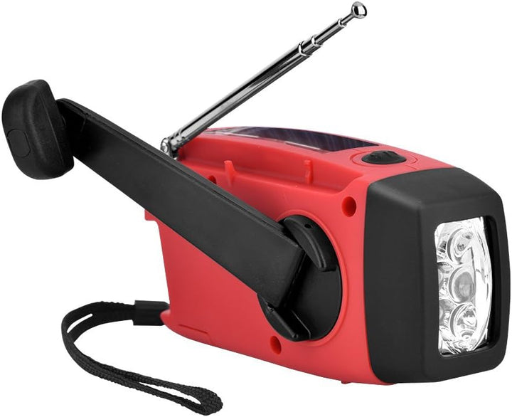 Solar Radio,AM/FM/NOAA Kurbelradio Solarradio Wiederaufladbare Dynamo Radio mit LED Taschenlampe,Han