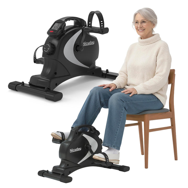 Niceday Pedaltrainer, Arm und Beintrainer Senioren, Beintrainer für Zuhause, Mini Heimtrainer, Homet