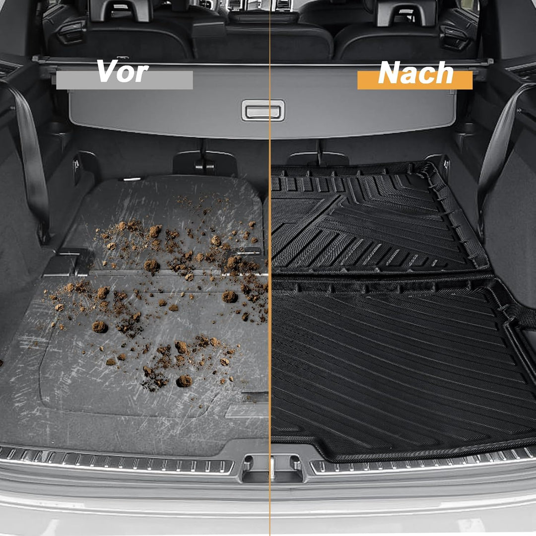 ECOZEN kofferraumwanne für Volvo XC90 2015-2026 TPE Allwetter Kofferraumwanne Original 3D-Scan 3-lag
