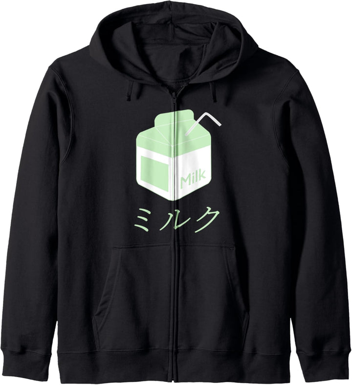 Aesthetic Japanese Milk Carton graphic Gift, Green design Kapuzenjacke