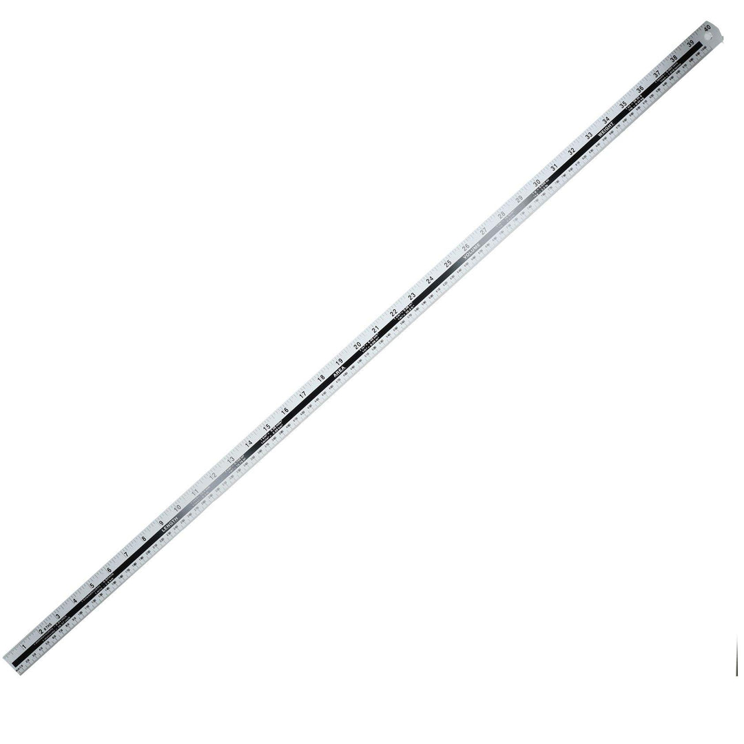 1m (40") Aluminium Lineal Imperial & Metrische Umrechnung gerade Kante Regel