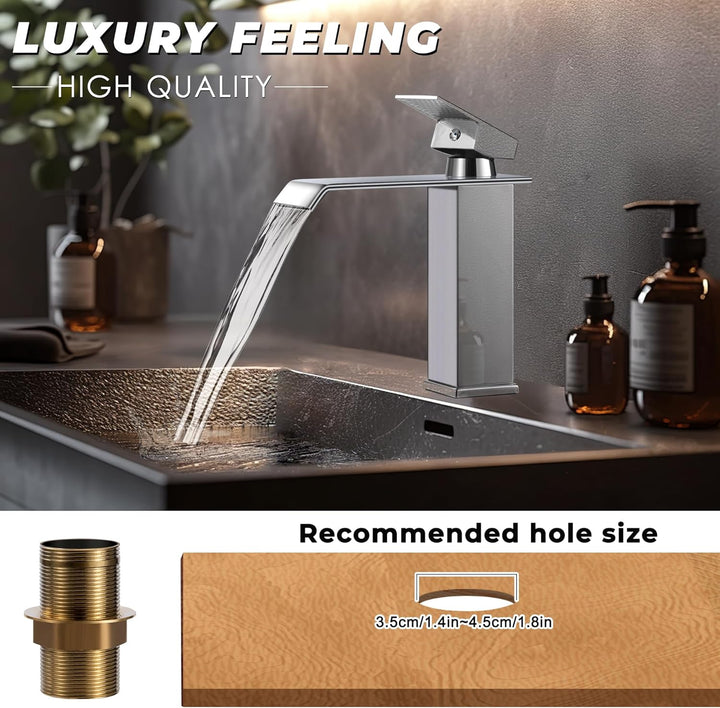 Wasserhahn Bad Waschbecken Einhebelmischer Waschbecken Wassersparend & Spritzwassergeschützt Edelsta