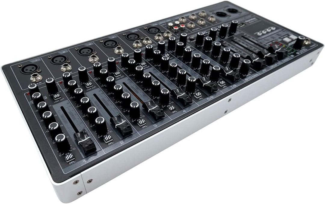 Thornton Axis 10-10-Kanal-Mischpult mit USB, Effekten, Bluetooth und MP3-Player, 6 Kanäle mit Mikrof