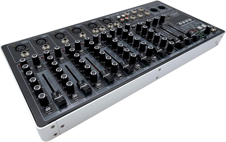 Thornton Axis 10-10-Kanal-Mischpult mit USB, Effekten, Bluetooth und MP3-Player, 6 Kanäle mit Mikrof