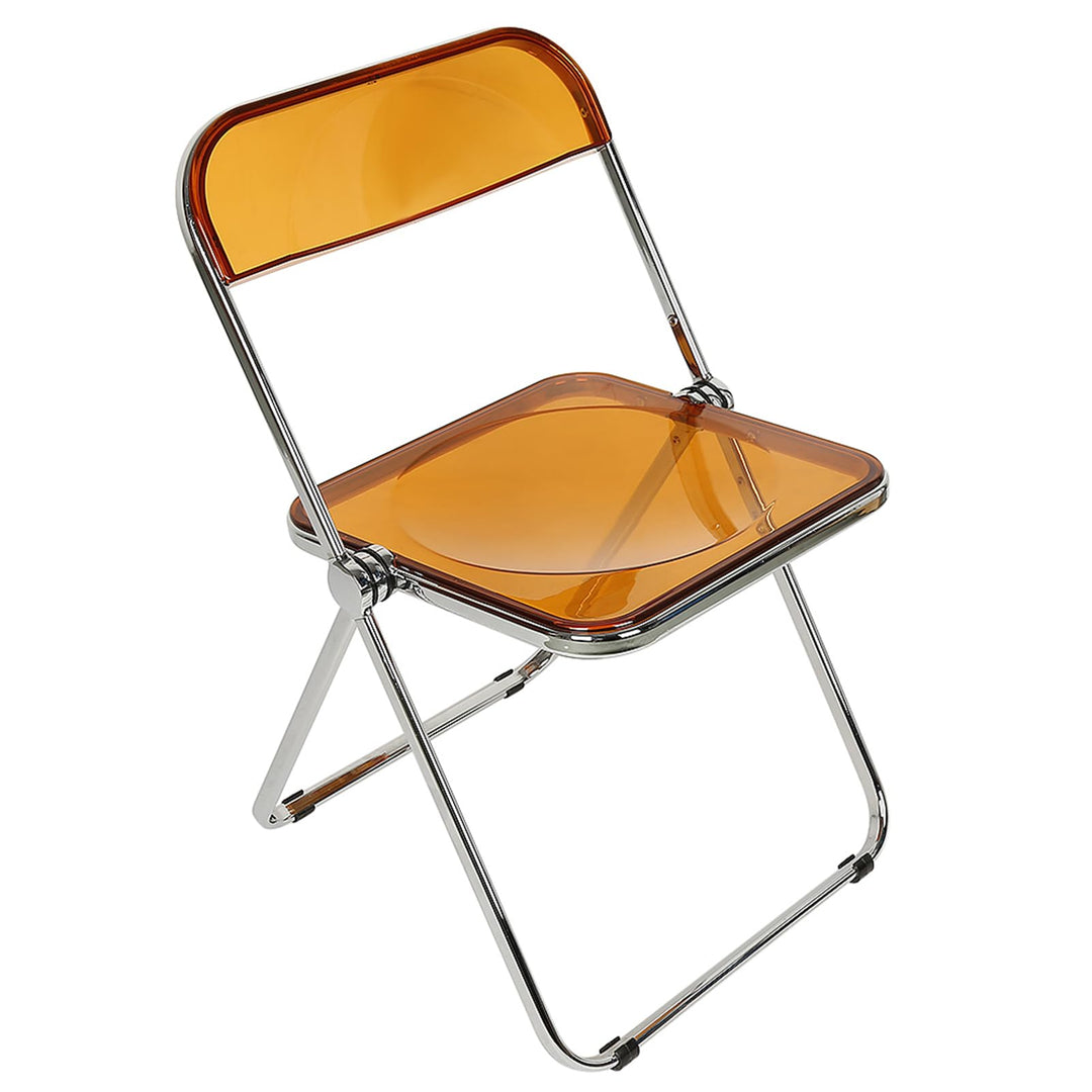 homewell Esszimmerstühle 1er Set, Alek-Klappstühle mit Chromrahmen Stilvoll, Luxus Transparenter Kla