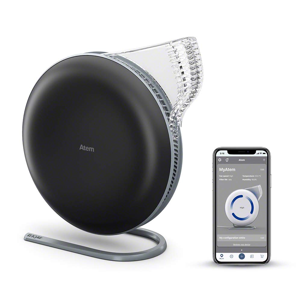 IQAir Smart Air Purifier- Klein, mobil, tragbar - Filtert hocheffektiv Luftschadstoffe, Viren, Staub
