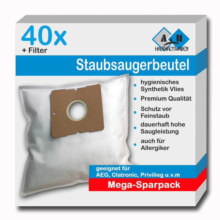 40 Staubsaugerbeutel kompatibel zu SWIRL Y 05 | Y 93 | Y 101 | Y 201| Y05| Y93 | Y101 | Y201 | MENAL
