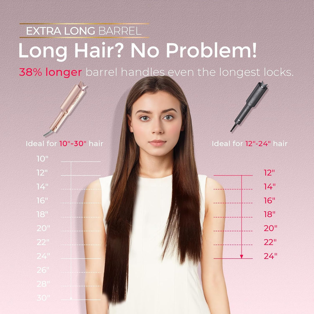 Lockenstab Automatisch - Lockenstab Grosse Locken 32mm Beach Waves Lockenwickler für Lange Haare TYM