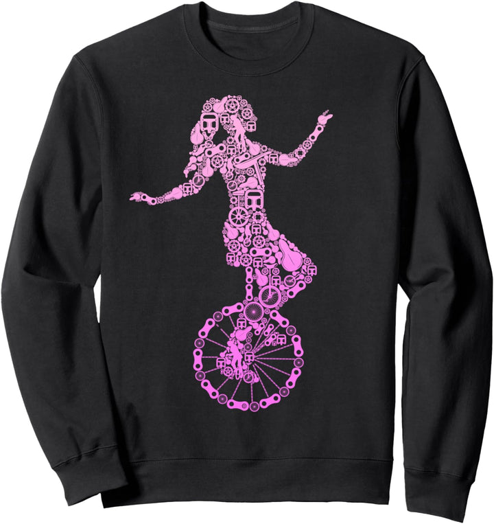 Einrad Mädchen Unicycle Einradfahrerin Kinder Sweatshirt