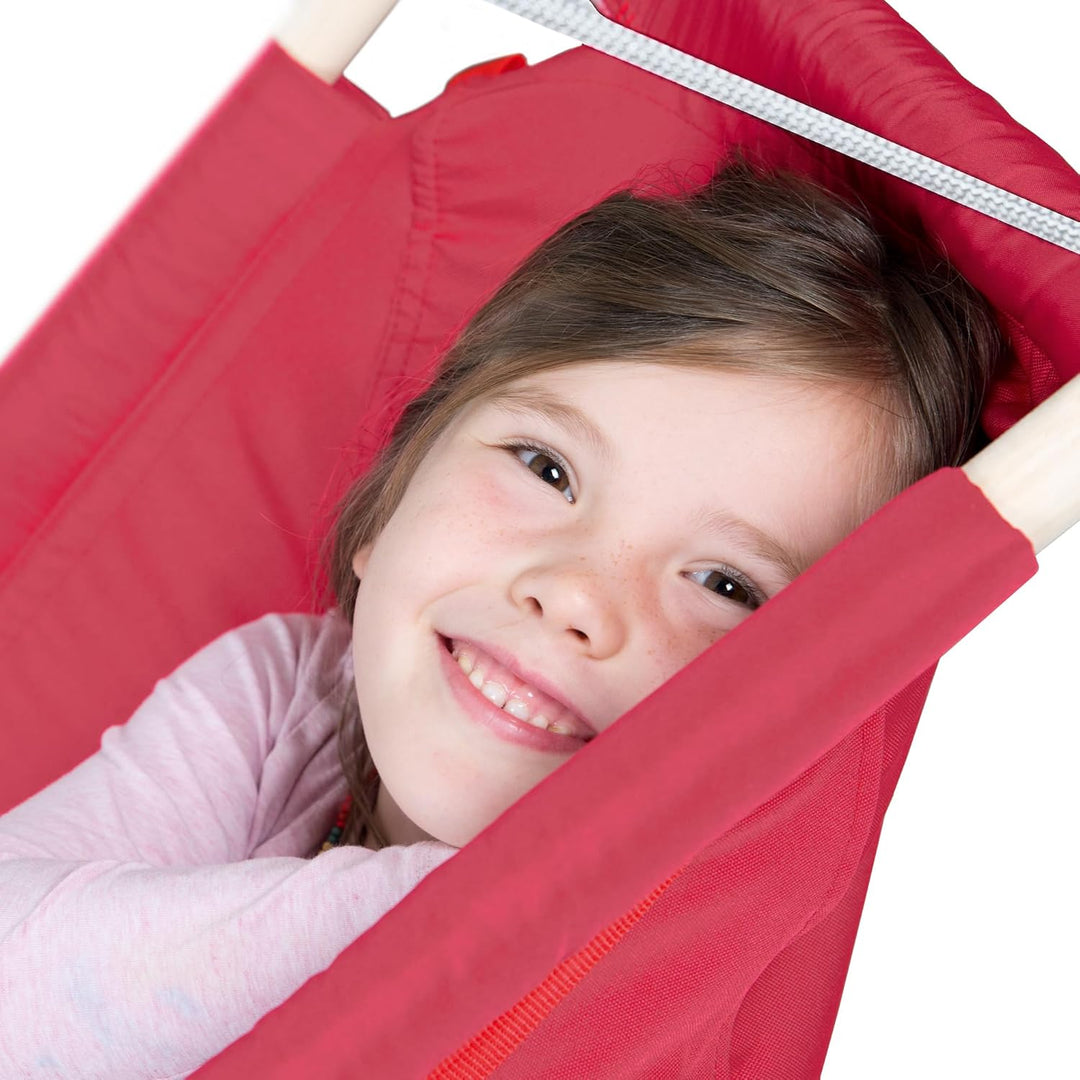 roba Hängesitz, Kinderschaukel rot, Hängeschaukel verstellbar von Schaukelliege zu Schaukelsitz, Hän