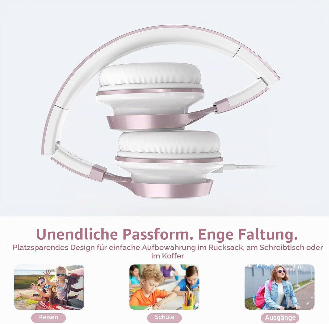 AILIHEN MS300 Kopfhörer mit Kabel und Mikrofon für Chromebook, Laptop, Computer, Smartphone, 3,5 mm,