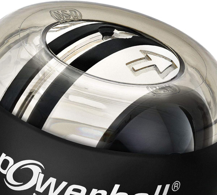 Powerball Autostart Core, gyroskopischer Handtrainer mit Metallrotor inkl. Aufziehmechanik, transpar
